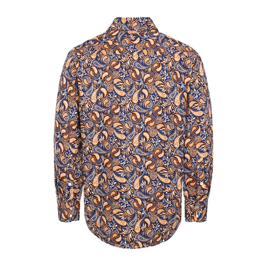 Bocomal Printed Pearl Snap Long Sleeve