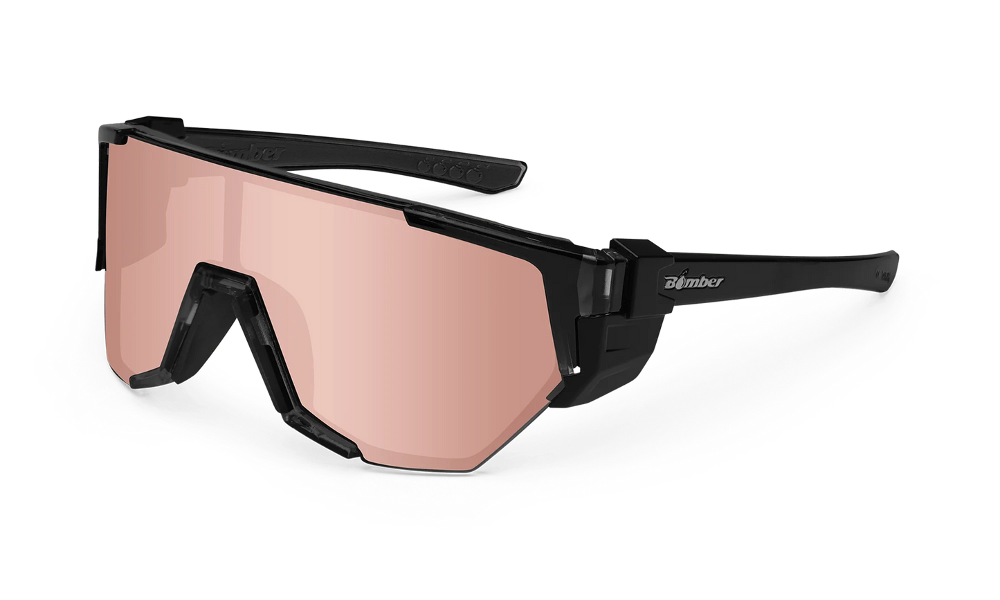 JAGER Bomb Safety - Polarized Rose Gold Pink Mirror Crystal