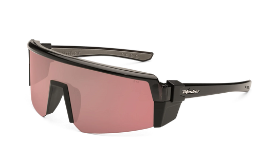 SMOKE Bomb Safety - Polarized Rose Gold Pink Mirror Black