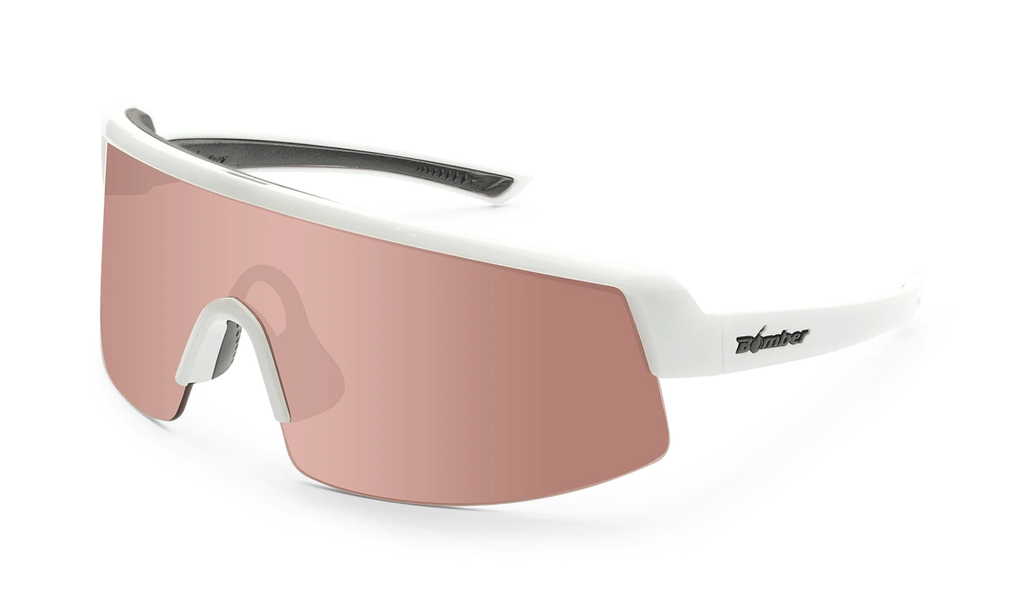BOMB RIPPA Safety - Polarized Rose Gold Pink Mirror White