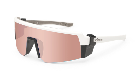 SMOKE Bomb Safety - Polarized Rose Gold Pink Mirror White