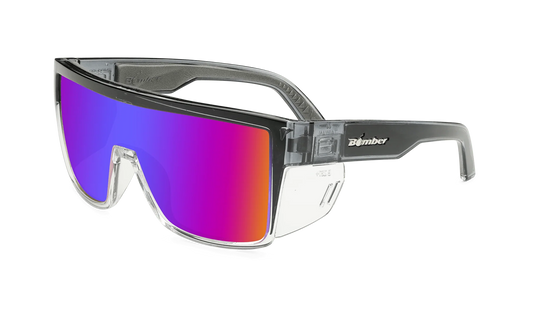 BUZZ Bomb Safety - Polarized Sunset Revo Pink Mirror Crystal