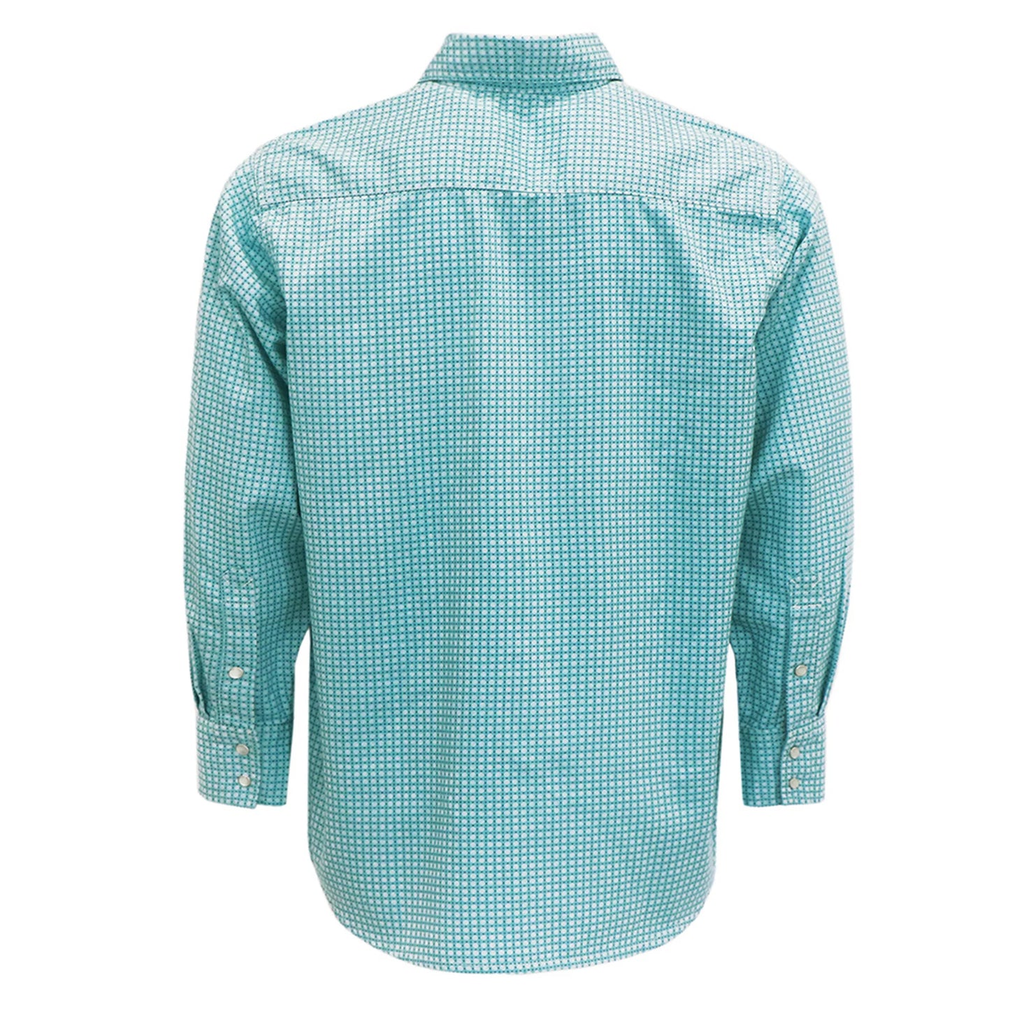 Bocomal Plaid Pearl Snap Long Sleeve
