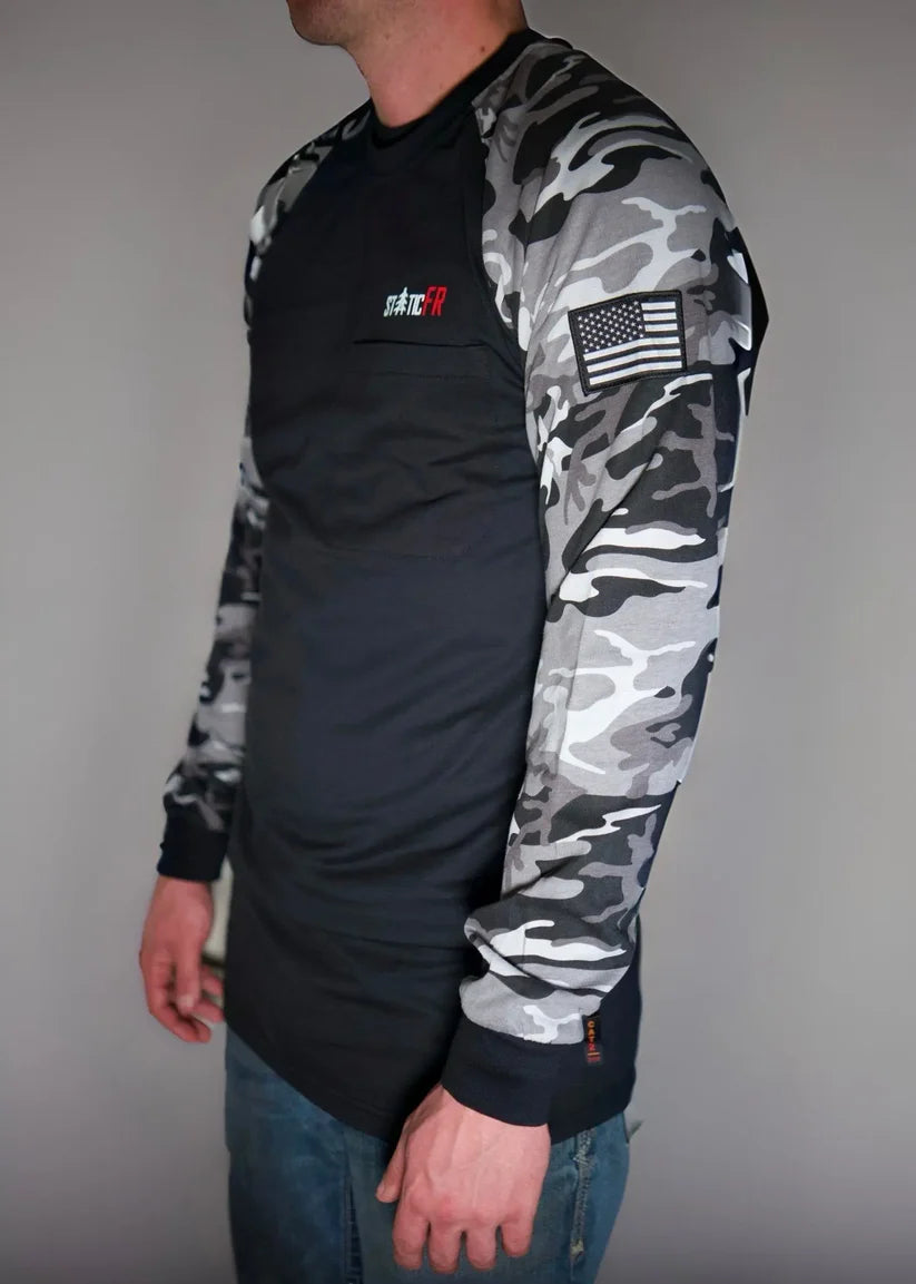 Static Digital Camo Long Sleeve Tee