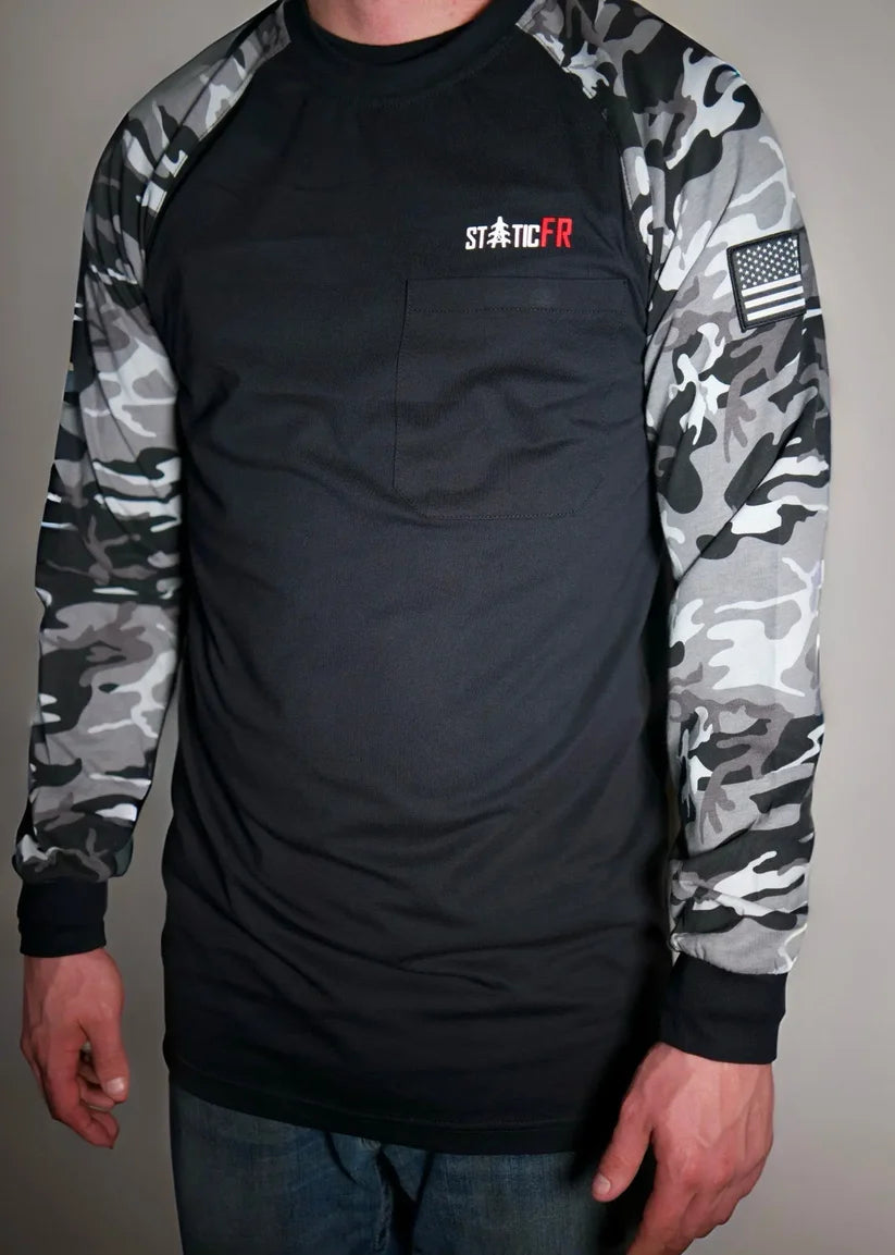 Static Digital Camo Long Sleeve Tee